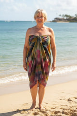 Hand Dyed Light Cotton Sarong – Versatile Beach Wrap, Skirt & Top