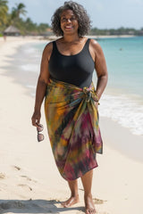 Hand Dyed Light Cotton Sarong – Versatile Beach Wrap, Skirt & Top