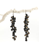 Handmade Iris Pashmina Hand-crocheted Tassel Earrings - Hand-painted - Sustainable Jewelry