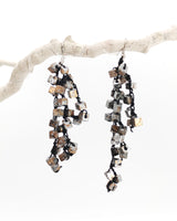 Handmade Iris Pashmina Hand-crocheted Tassel Earrings - Hand-painted - Sustainable Jewelry
