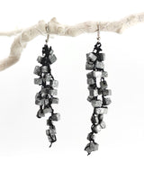 Handmade Iris Pashmina Hand-crocheted Tassel Earrings - Hand-painted - Sustainable Jewelry