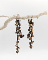 Handmade Iris Pashmina Hand-crocheted Tassel Earrings - Hand-painted - Sustainable Jewelry