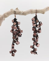 Handmade Iris Pashmina Hand-crocheted Tassel Earrings - Hand-painted - Sustainable Jewelry