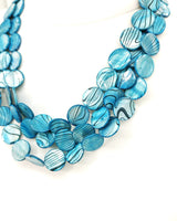 Handmade 3 layers statement elegant necklace-Vintage mother of pearl coins (Copy)