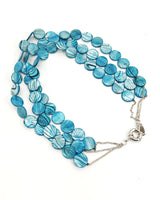 Handmade 3 layers statement elegant necklace-Vintage mother of pearl coins (Copy)