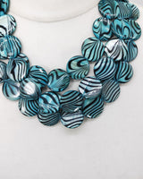 Handmade 3 layers statement elegant necklace-Vintage mother of pearl coins (Copy)