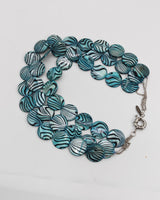 Handmade 3 layers statement elegant necklace-Vintage mother of pearl coins (Copy)