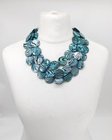 Handmade 3 layers statement elegant necklace-Vintage mother of pearl coins (Copy)