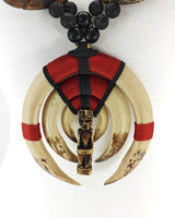 Handmade Asmat Tribal Necklace – Carved Figure Pendant