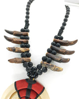 Handmade Asmat Tribal Necklace – Carved Figure Pendant