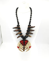 Handmade Asmat Tribal Necklace – Carved Figure Pendant