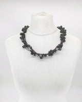 Handmade Ceramic Cube Bead Statement Necklace | 3 Strands - Jianhui London