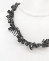 Handmade Ceramic Cube Bead Statement Necklace | 3 Strands - Jianhui London
