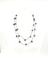 Handmade Ceramic Cube Bead Statement Necklace | 3 Strands - Jianhui London