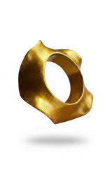 Handmade Chunky Wavy Recycled Wood Statement Bangle – Sustainable Sculptural Jewellery