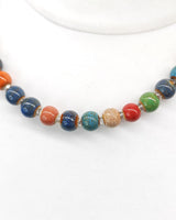 Handmade Colorful Ceramic Beads Necklace – Boho Spring Summer Jewelry Gift for Women