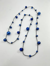 Handmade Faux Pearl Necklace on Leatherette – Adjustable Long or Double Wrap Minimalist Statement Jewelry for Wedding & Party