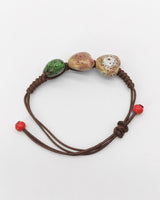 Handmade Glazed Ceramic Hearts Bracelet - Colorful, Valentines Gift