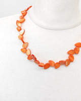 Handmade Mother of Pearl Leaf Necklace – Sustainable Vintage Jewelry, Elegant Lightweight Necklace for Women Gift