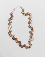 Handmade Mother of Pearl Leaf Necklace – Sustainable Vintage Jewelry, Elegant Lightweight Necklace for Women Gift
