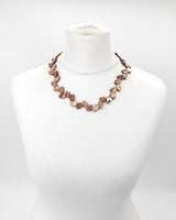 Handmade Mother of Pearl Leaf Necklace – Sustainable Vintage Jewelry, Elegant Lightweight Necklace for Women Gift