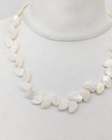 Handmade Mother of Pearl Leaf Necklace – Sustainable Vintage Jewelry, Elegant Lightweight Necklace for Women Gift