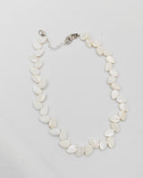 Handmade Mother of Pearl Leaf Necklace – Sustainable Vintage Jewelry, Elegant Lightweight Necklace for Women Gift