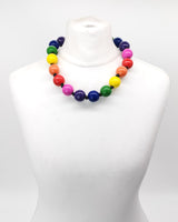 Rainbow Wooden Bead Necklace | Handmade Pride Jewelry Gift