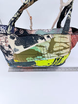 Handmade Square 1970's Batik Tote Bag From Recycled Fabric