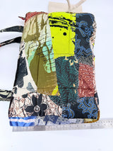 Handmade Square 1970's Batik Tote Bag From Recycled Fabric