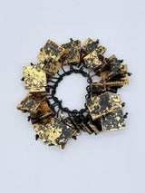 Handmade Square Bead Statement Bracelet – Sustainable Recycled Wooden Jewellery - Gildede