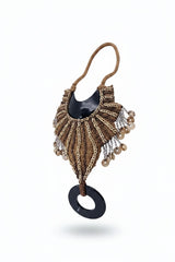 Earth & Ocean Tribal Macramé Bib Necklace – Handmade Shell & Stone Statement Jewellery