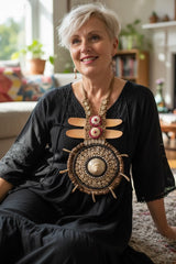 Papua Tribal Shaman Shell Necklace – Handmade Sustainable Statement & Wall Décor - Round