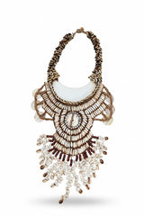 Papua Tribal Shell Cape Necklace – Handmade Sustainable Statement Jewelry & Wall Décor