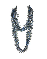 Handmade Hand-Crocheted Recycled Wood Bead & Rubber Necklace | Eco Statement Jewellery