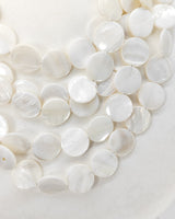 Handmade 5layers statement elegant necklace-Vintage mother of pearl coins
