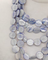 Handmade 5layers statement elegant necklace-Vintage mother of pearl coins