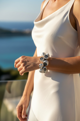 Handmade Bracelet from Recycled Pangium Seed Shell, unique sustainable bracelet for gift