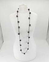 Handmade Ceramic Cube Bead Statement Necklace | 3 Strands - Jianhui London