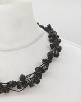 Handmade Ceramic Cube Bead Statement Necklace | 3 Strands - Jianhui London
