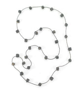 Handmade Ceramic Cube Bead Statement Necklace | 3 Strands - Jianhui London