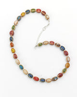 Handmade Colorful Ceramic Beads Necklace – Boho Spring Summer Jewelry Gift for Women