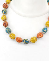 Handmade Colorful Ceramic Beads Necklace – Boho Spring Summer Jewelry Gift for Women