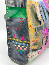 Cross Body Tote Bag with LOVE From Recycled Leather