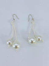 Handmade Faux Pearl Dangle Earrings – Lightweight Statement Wedding Jewelry