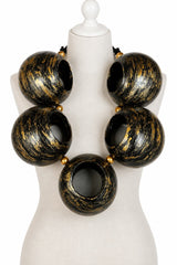 Handmade Giant Bamboo Circle Statement Necklace | Sustainable Bold Jewelry
