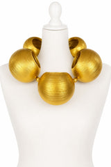 Handmade Giant Bamboo Circle Statement Necklace | Sustainable Bold Jewelry