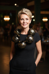 Handmade Giant Bamboo Circle Statement Necklace | Sustainable Bold Jewelry