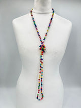 Handmade Recycled Wood UFO Necklace – Sustainable Minimalist Jewelry, Lightweight Eco-Friendly Long or Layered Necklace