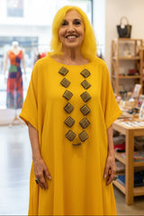 Handmade Square Recycled Plastic Necklace | Sustainable Statement Jewellery